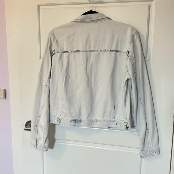 Cloth & Stone Acid Wash Cotton/Lyocell "Denim" Jacket Sz Medium 80s Boho Western - Picture 6 of 8